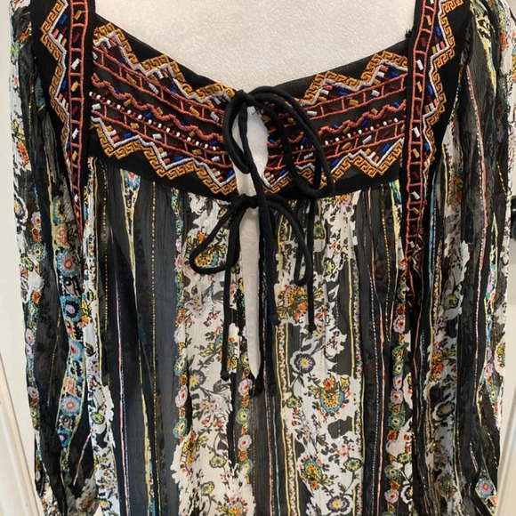 Free People Dance Magic Embroidered Tunic Dress Multicolor 16781 - Picture 9 of 12